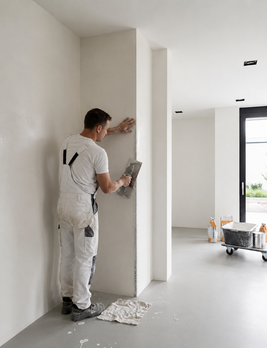 Wand gladstrijken en stuc afwerken met vakmanschap door Stuckadoor Egaal