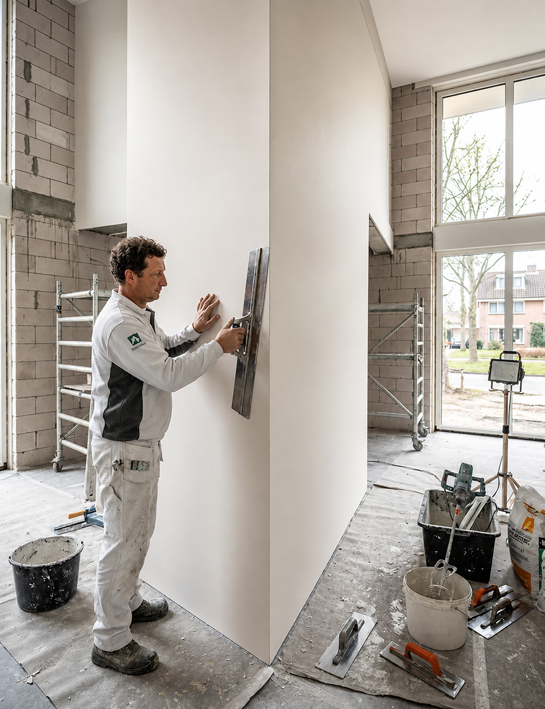 Compleet stucwerk en vakkundige restauratie van de binnenmuren in een historische villa en monumentaal pand in Rijswijk.